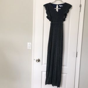 Favlux dark blue/gold sparkly evening dress! Small